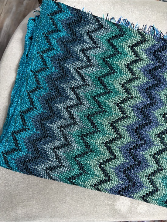 Missoni blue scarf